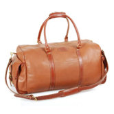 24" Leather Carry-On Duffel with Side Pockets