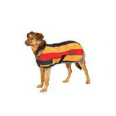 Sandown Fleece Dog Blanket Jacket in Gold, Red and Black