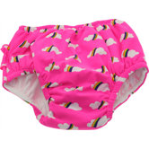 Waterproof Swim Diaper in Red Rainbow Cloud Print