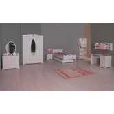 B&uuml;cherregal "Cindy" in Wei&szlig; / Pink