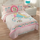 Disney Garden of Beauty Full / Queen Quilt and Valance