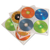 Two-Sided CD Storage Sleeves For Ring Binder, 25/Pack
