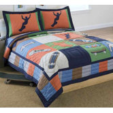 Cool Skate Quilt with Pillow Sham, Dust Ruffle, Sheet Set, and Valance