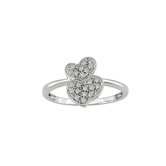 White Gold Diamond Heart Ring