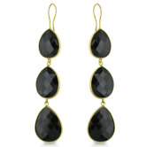 Pear Cut Onyx Drop Earrings