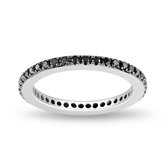 White Gold Round Cut Diamond Stacking Ring