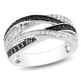 Sterling Silver Round Cut Diamond Fashion Ring
