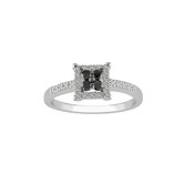 White Gold Round Cut Diamond Fashion Ring