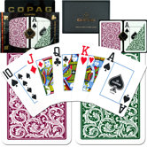 Poker Index Setup in Green / Burgundy