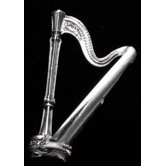 Harp Pin in Pewter