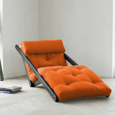 Fresh Futon Figo with Wenge Frame in Orange