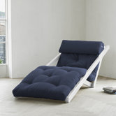 Fresh Futon Figo with White Frame in Navy