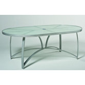 Wyatt Oval Umbrella Dining Table