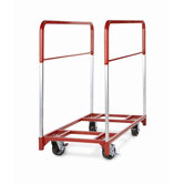 Narrow Folding Round Table Mover with 2 Fixed and 2 Swivel 5" Phenolic Casters