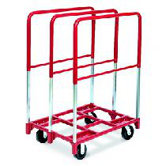 Panel Mover 5" Quiet Poly Casters, All Swivel, 3 Extra Tall Uprights