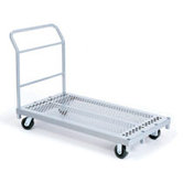 Heavy Duty Platform Truck, Phenolic Casters, All Swivel, 1 Push Handle