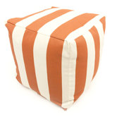 Striped Cube Ottoman