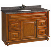 Montclair 48" x 21" Single Door Vanity Cabinet  with Single Bowl Top