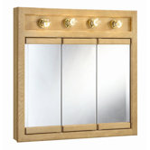Richland 30" x 30" 4-Light Tri-View Wall Cabinet