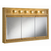 Richland 48" x 30" 6 Light Tri View Wall Cabinet