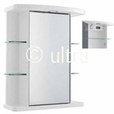 Congress Single Mirror Cabinet in High Gloss White