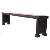 Wesley Pedestal Wood Bench