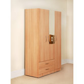 Budapest Triple Wardrobe with Mirror