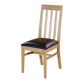 Chesterfield Ash Dining Chair with Slat Back