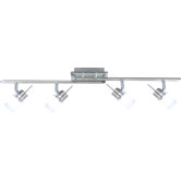 Carrara 4 Light Track Light in Nickel Matte