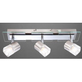Pineta 3 Light Track Light in Chrome and Nickel Matte