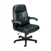 Executive "MobileArm" Mid-Back Leather Office Chair