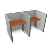 Privacy Workstation Panel System, 1 x 2 Configuration, with Vinyl Panels