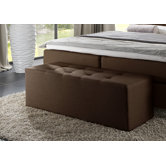 Sitzbank in Braun f&uuml;r Boxspringbetten