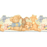 York Kids IV Animals On The Shelf 9.75" Border