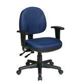Work Smart Mid-Back Sculptured Ergonomic Managerial Chair
