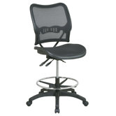 Air Grid Back and Seat Space Deluxe Ergonomic Drafting Chair