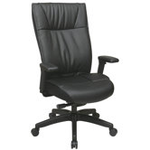 Space Seating Mid-Back Leather Contemporary Executive Chair