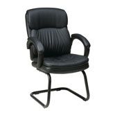 Eco Leather Back Visitors Chair with Padded Arms