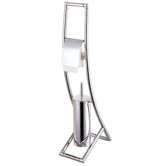 Chrome Toilet Roll Holder / Brush Combination
