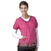 Printed V-Neck Top
