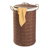 Bamboo Linen Chest in Dark Brown