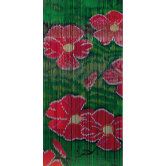 Red Flower Bamboo Curtain
