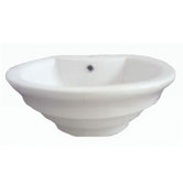 Round Ceramic Basin in White
