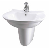 Otley Semi Pedestal Sink in White