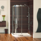 Aqua 8 Roller Off-Set Quadrant Shower Enclosure