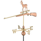 Deer and Rifle Weathervane