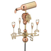 Wine Bottle Weathervane with Roof Mount