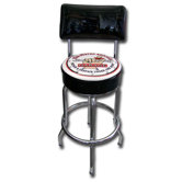 Busted Knuckle Garage Backrest Stool with Swivel