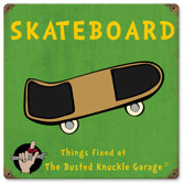 Busted Knuckle Garage Kid's Skateboard Sign