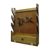 4 Gun Wooden Rack with Duck Print
